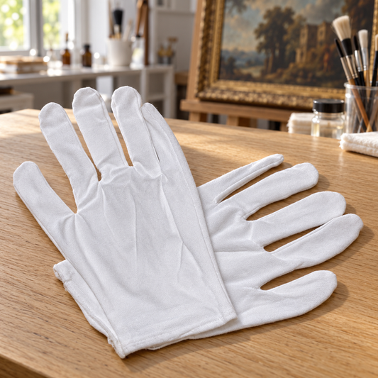 Gants en coton blanc